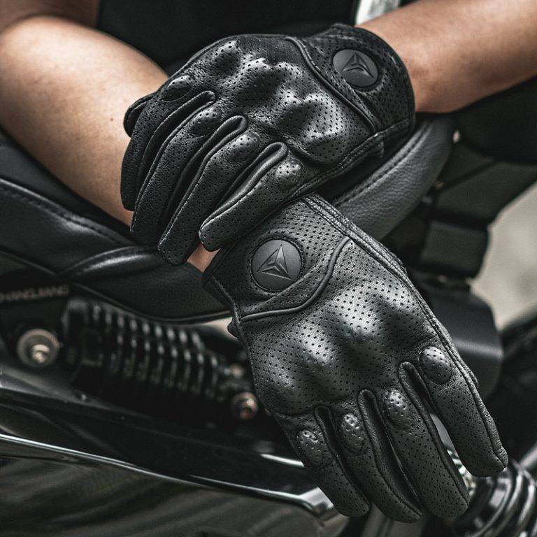 Leather Racing Gloves Mdl Motowolf